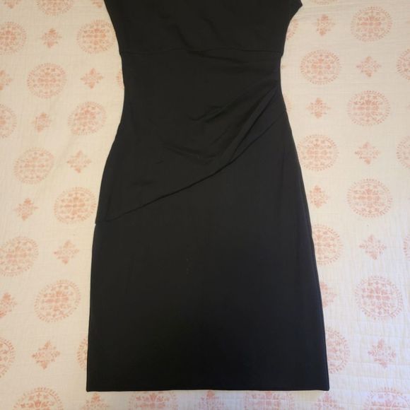 Diane Von Furstenberg 'Bevin' Ruched Sleeveless Little Black Dress - Picture 8 of 13